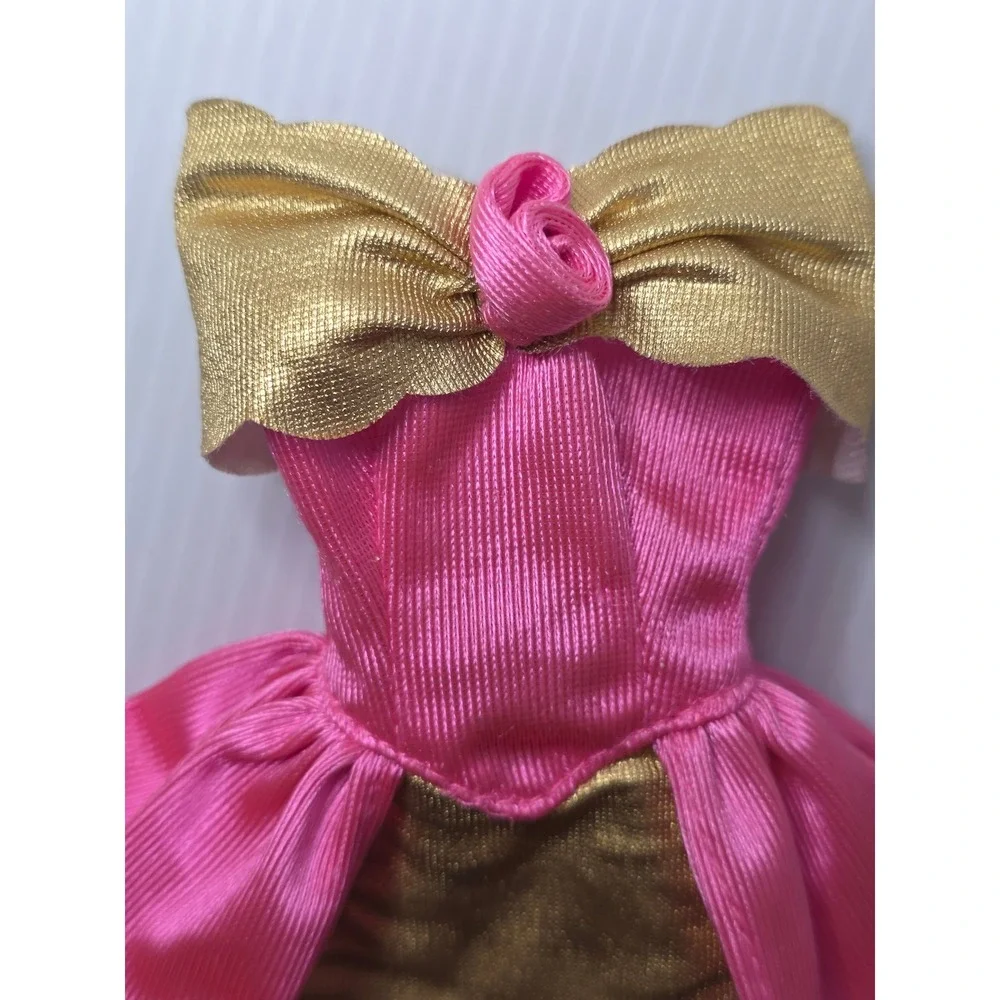Barbie Pink Gold Party Dress Mattel Vintage Genie Tag‎ Outfit